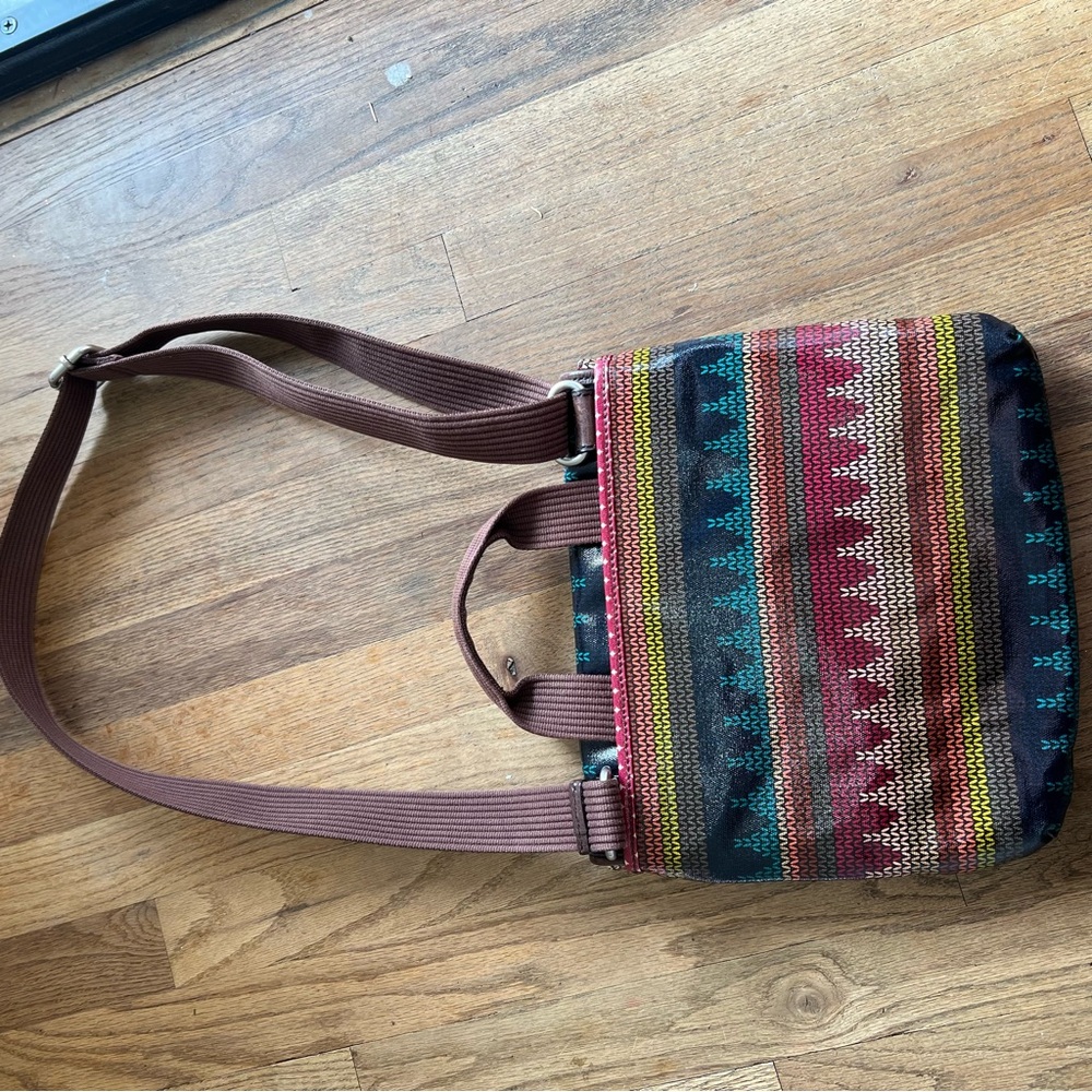 Fossil vintage Key-per Multicolor Crossbody Bag with Patterned Design organizer - Picture 4 of 9